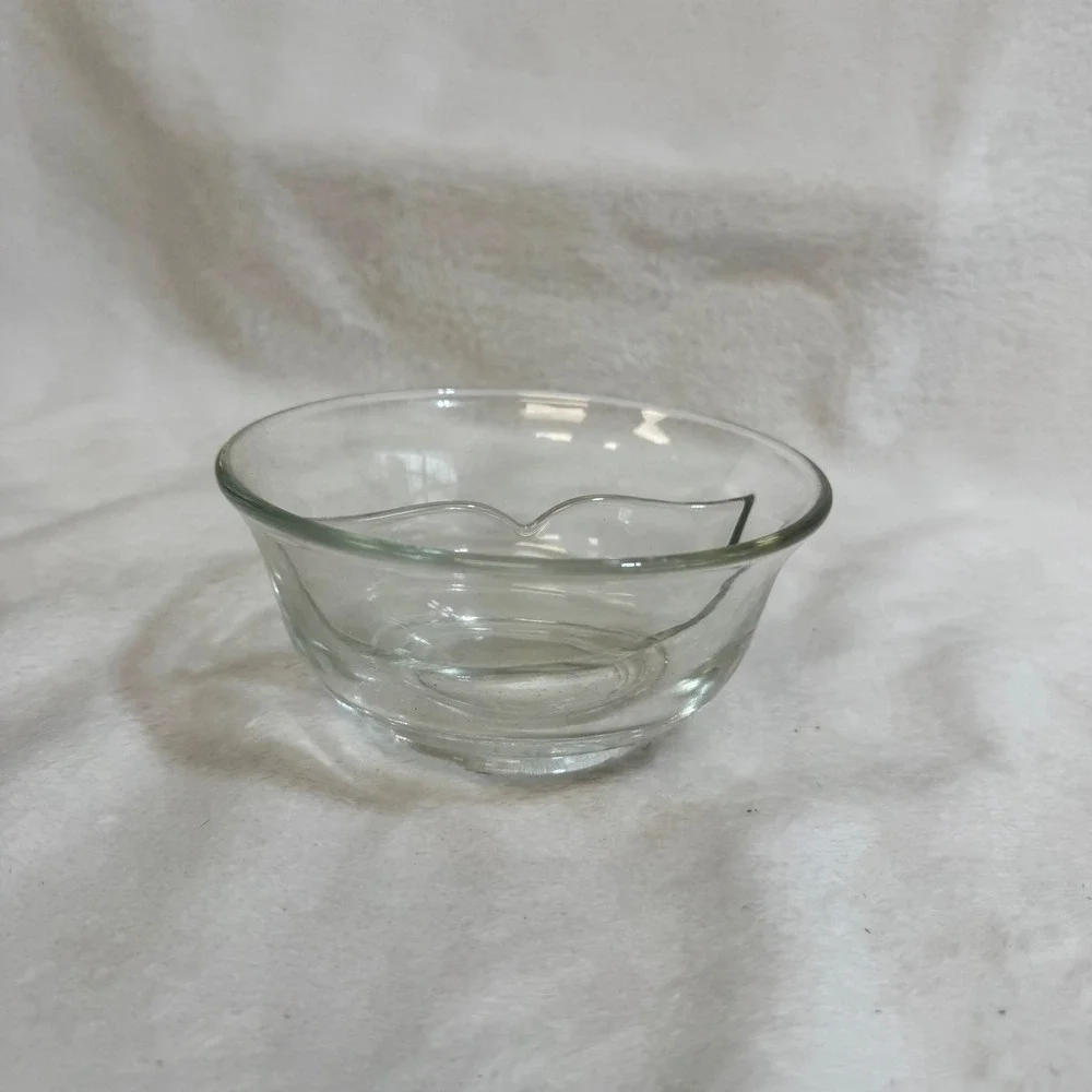 Vintage Clear Glass Divided Serving Dish Candy Nut‎ Bowl Appetizer Condiment
